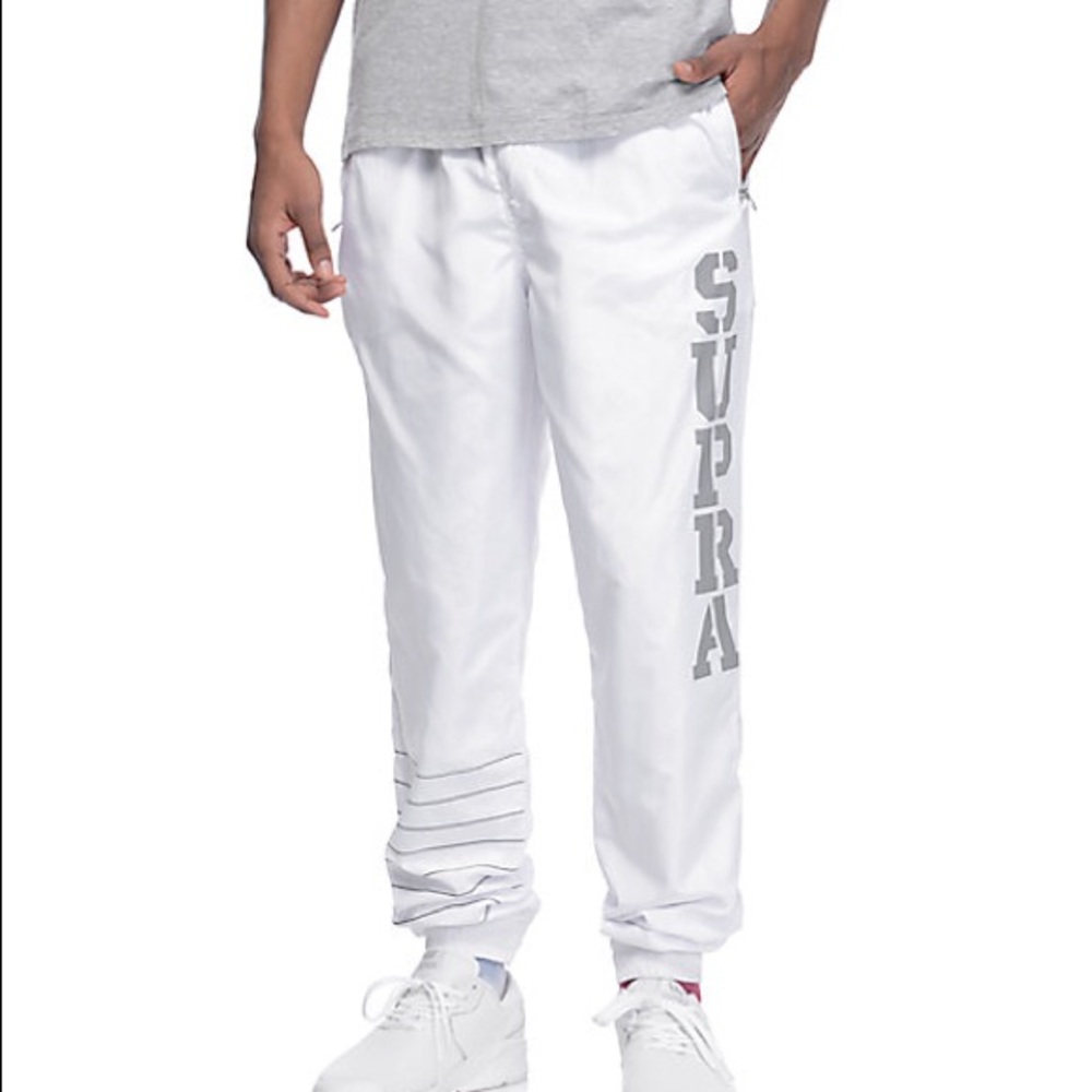 Supra Dash White Track Pants